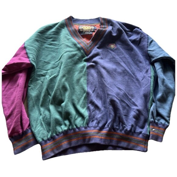 Vintage Ralph Lauren Sweater Mens Sz M Sailor Fair Isle Multicolor Patch Chaps - Picture 1 of 15